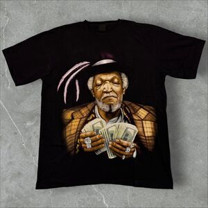 Vintage 90s Changes Redd Foxx Comedian Graphic Print Rhinestones T-Shirt - 2XL